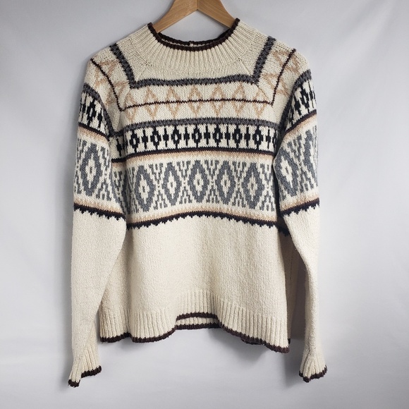 American Eagle Outfitters Sweaters - AEO American Eagle Outfitters Cream Tribal Sweater